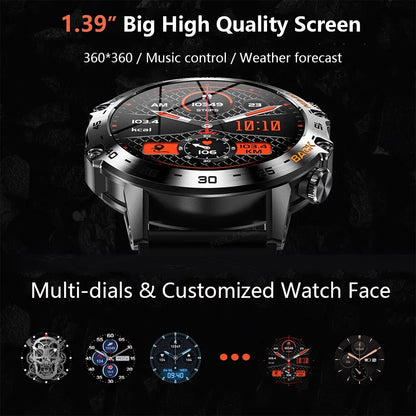 MELANDA Steel 1.39" Smart Watch Men Sports Fitness Watches