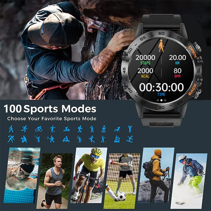 MELANDA Steel 1.39" Smart Watch Men Sports Fitness Watches